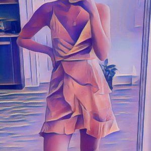 NWOT Alter'd State Peach colored Satin Mini Dress